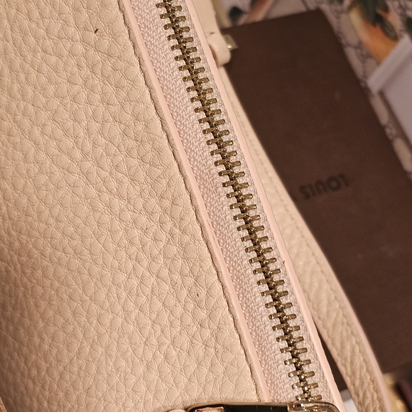 Tory Burch Pebbled Leather Blush Pink Crossbody Bag - Picture 8 of 15